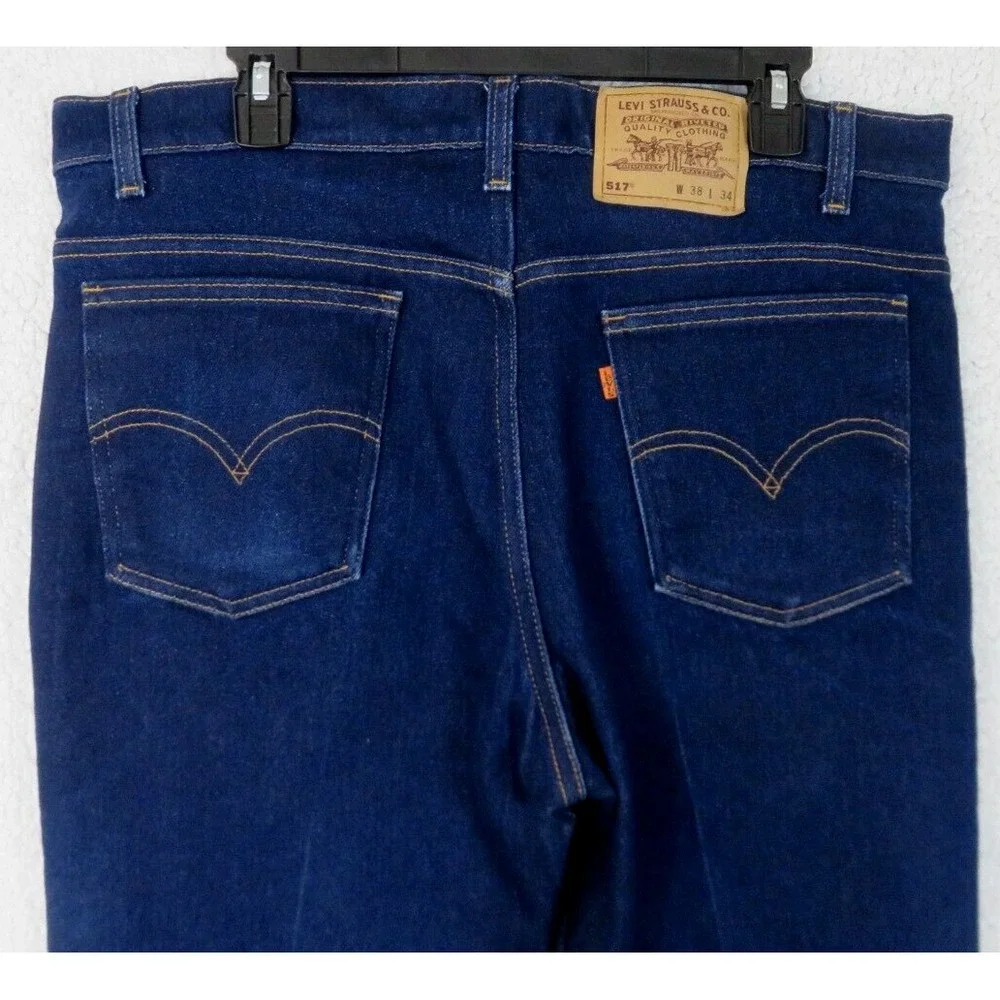 Mens Levis Jeans 517 Vintage Bootcut Orange Tab Size 38x34‎ 90s USA Made 38x34